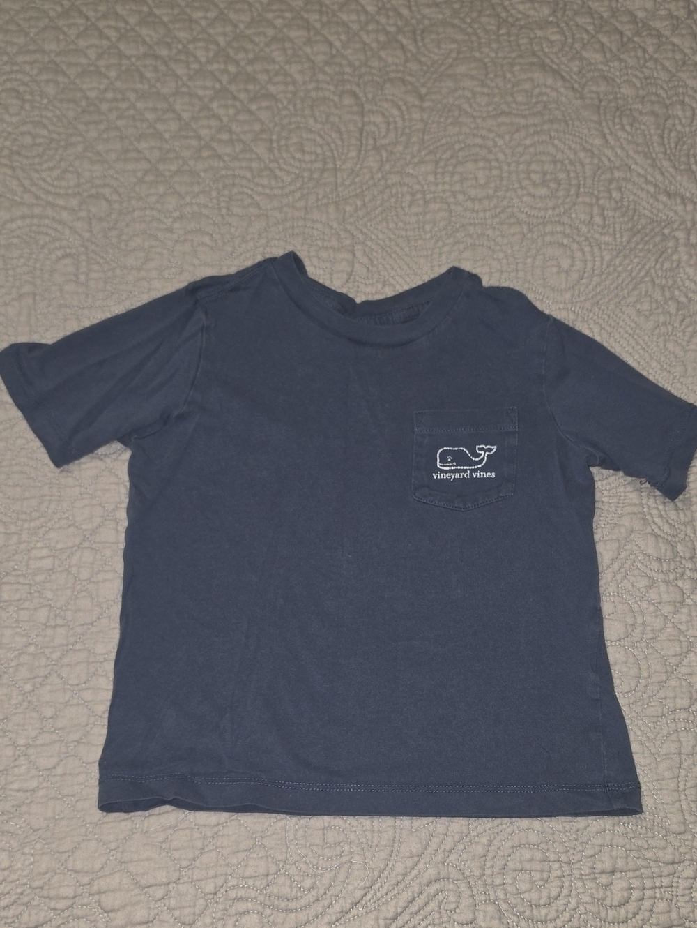 Vineyard Vines Kids Navy Whale Pocket Tee